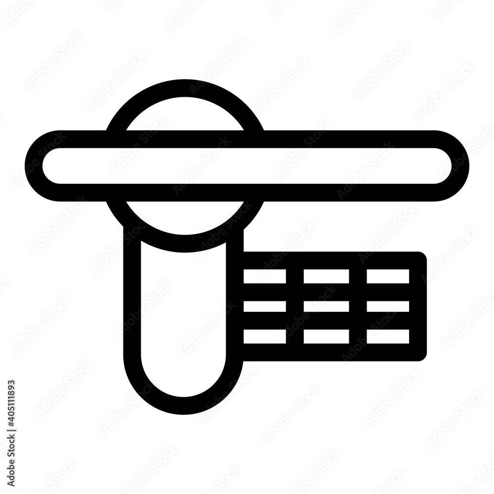 Poster style door handle icon. outline style door handle vector icon for web design isolated on white backg