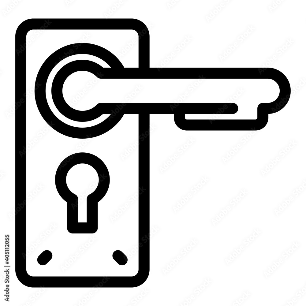 Poster elegance door handle icon. outline elegance door handle vector icon for web design isolated on white