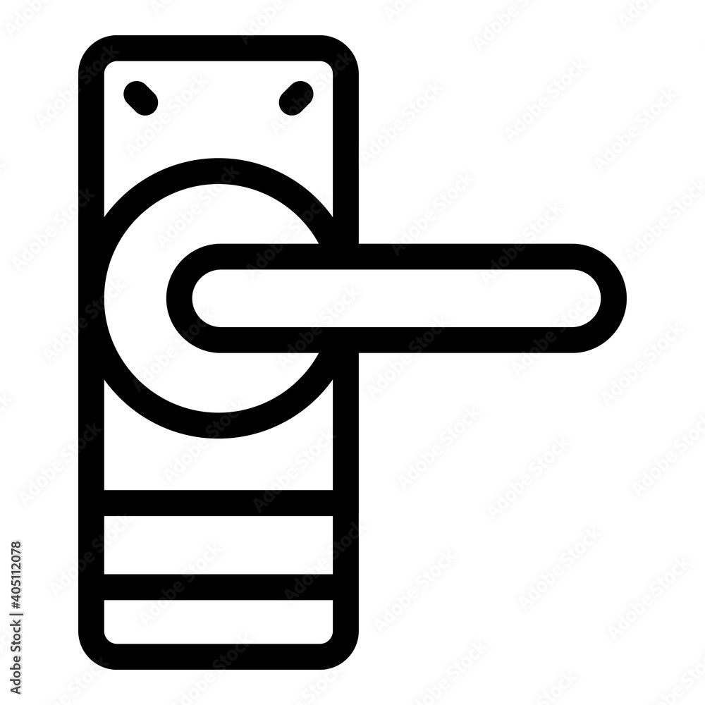 Poster home door handle icon. outline home door handle vector icon for web design isolated on white backgro