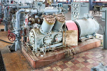 Interior element of chemical enterprise ammonia reciprocating compressors with cylinders and...