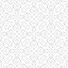 Orient classic pattern. Seamless abstract background with vintage silver elements. Orient background. Ornament for wallpaper and packaging