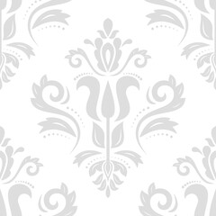 Classic seamless pattern. Damask orient light ornament. Classic vintage background. Orient ornament for fabric, wallpaper and packaging