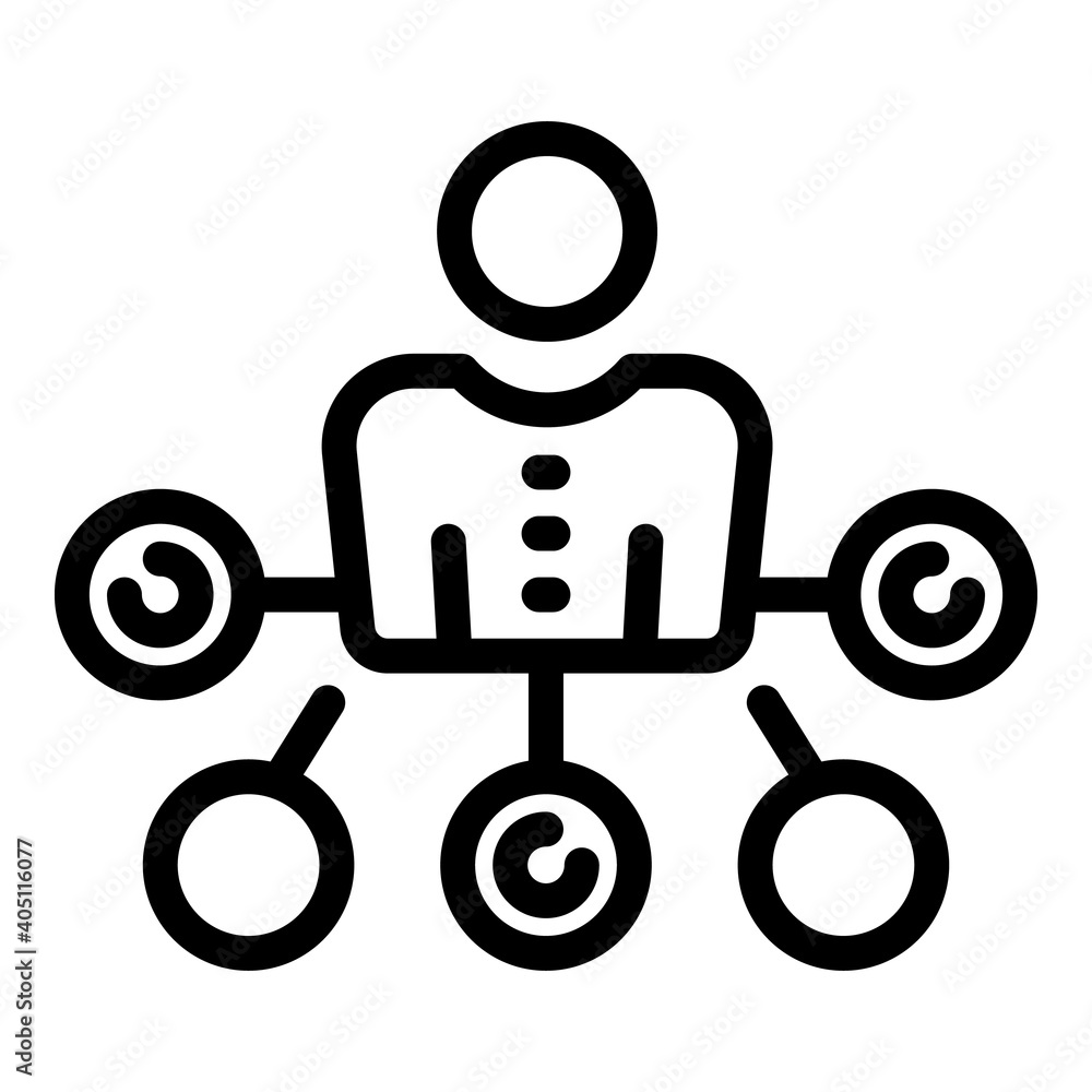 Poster business collaboration scheme icon. outline business collaboration scheme vector icon for web design