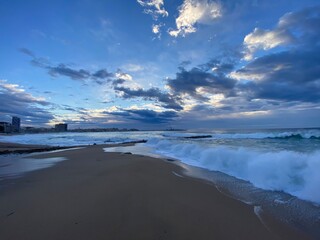 Temporal en la playa