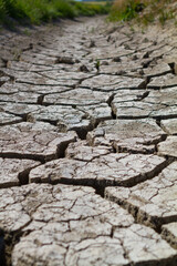 drought-cracked earth. environmental changes. desertification