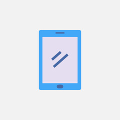 tablet pad device flat style icon vector illustration