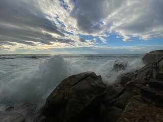 Día de temporal en la Costa Brava. Catalunya (spain) 