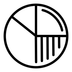 Business collaboration chart icon. Outline business collaboration chart vector icon for web design isolated on white background