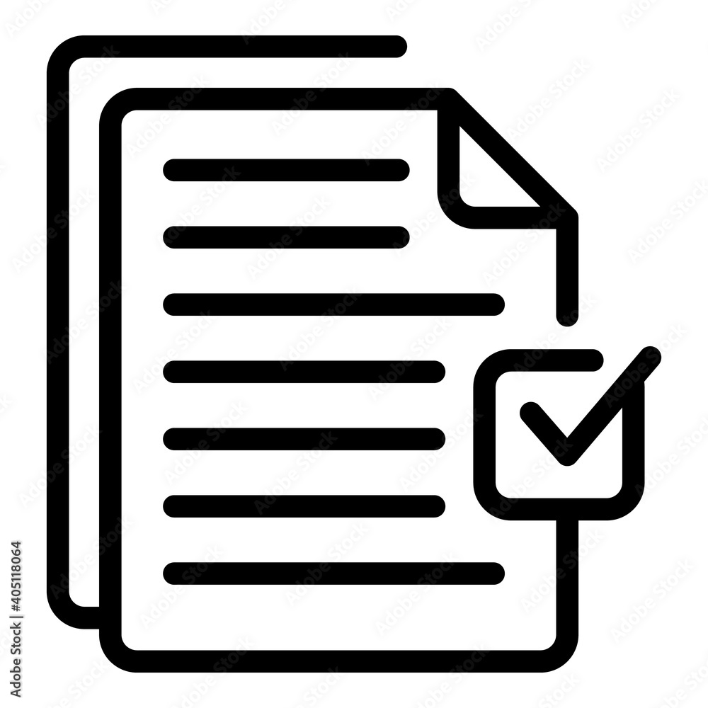 Poster done list icon. outline done list vector icon for web design isolated on white background