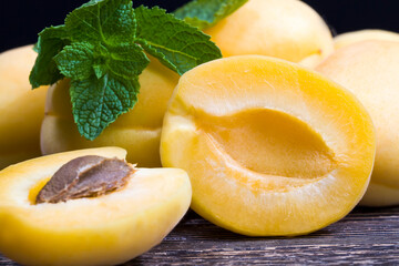 yellow homemade apricots