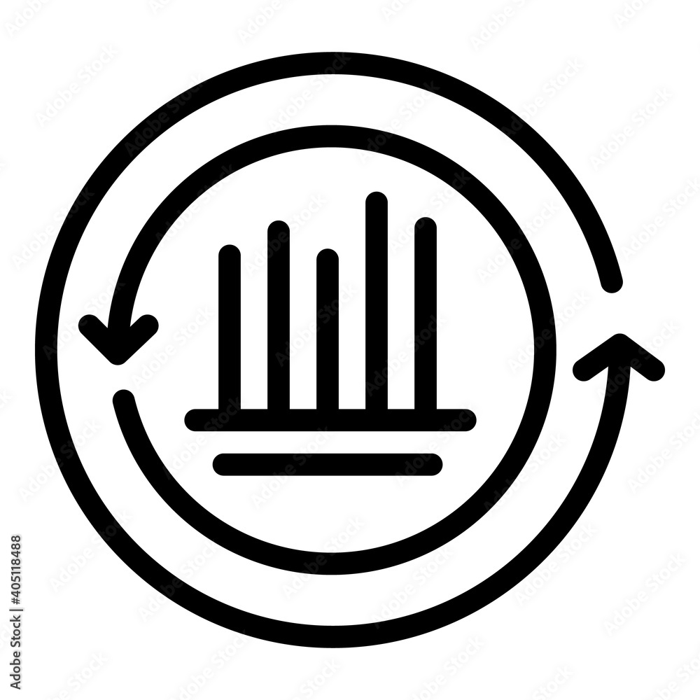Poster circle chart icon. outline circle chart vector icon for web design isolated on white background