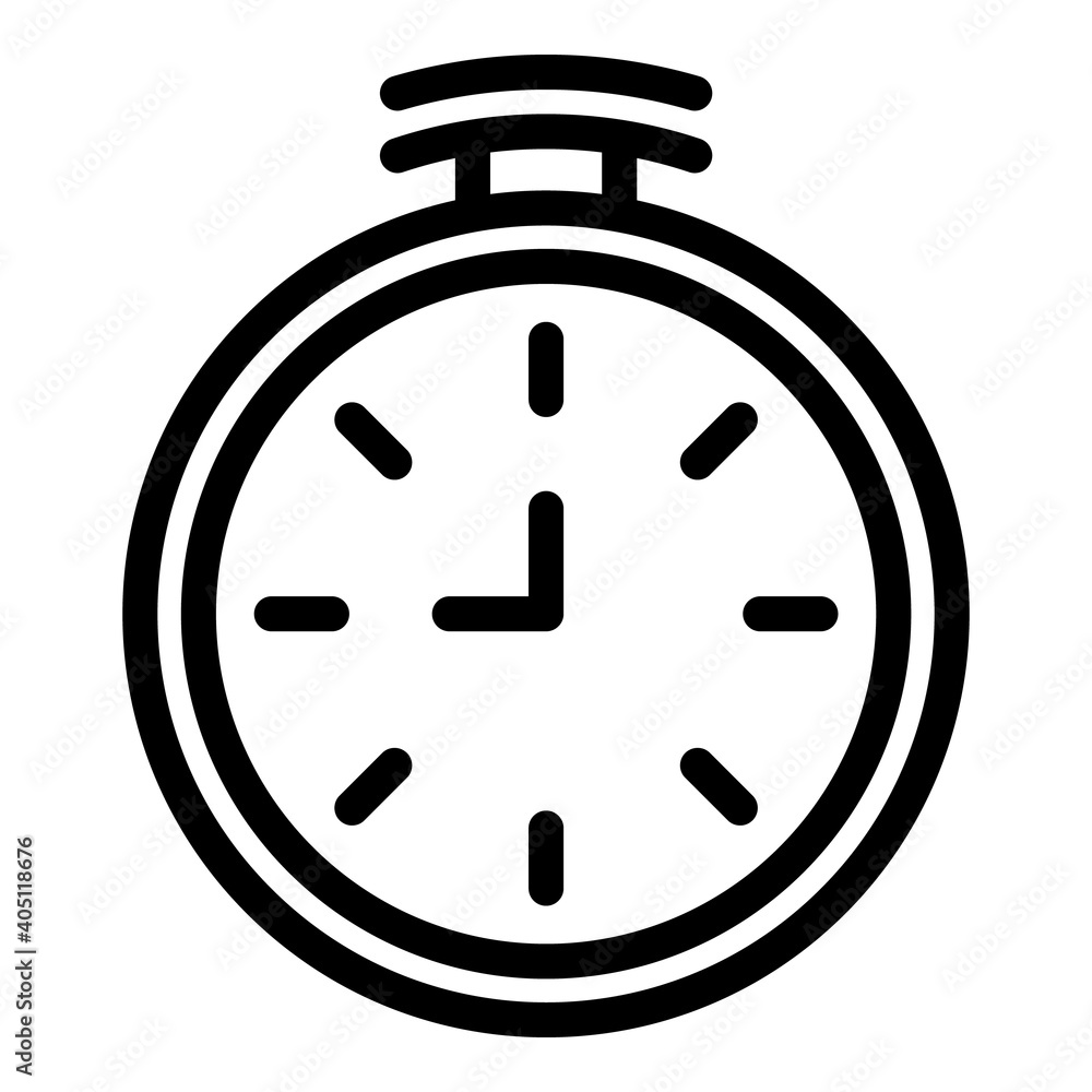 Poster stopwatch icon. outline stopwatch vector icon for web design isolated on white background