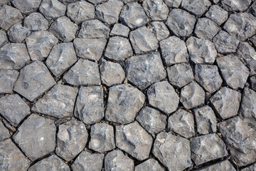 Große, graue Steine als Textur