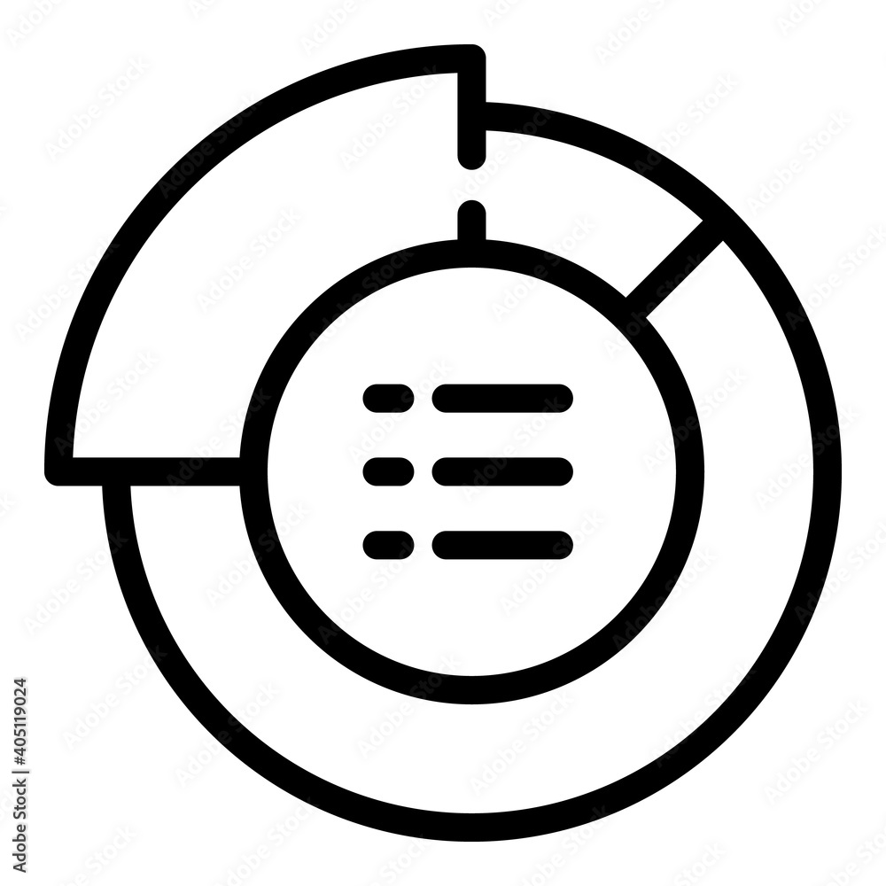 Poster report pie chart icon. outline report pie chart vector icon for web design isolated on white backgro