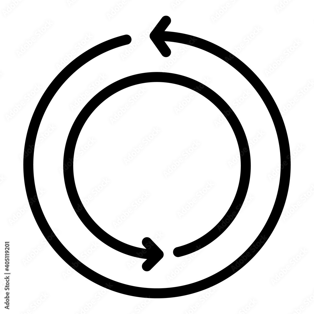 Poster circle flow icon. outline circle flow vector icon for web design isolated on white background