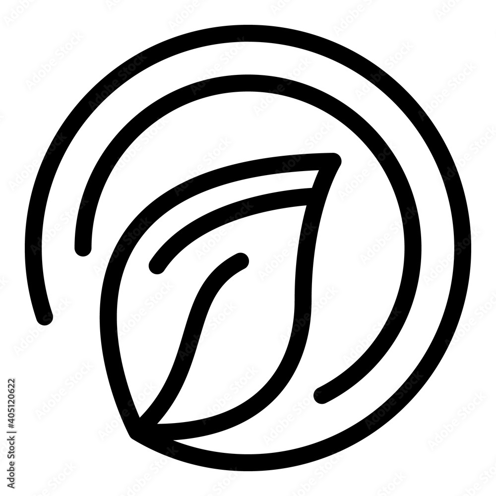 Poster leaf circle icon. outline leaf circle vector icon for web design isolated on white background