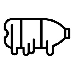 Biodegradable bottle icon. Outline biodegradable bottle vector icon for web design isolated on white background