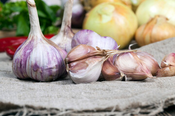 garlic divided into cloves