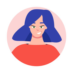 Avatar of a young girl for a website, profile