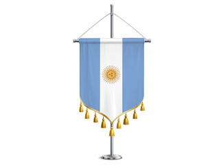 Argentina streamer with top steel realistic bottom gold tassel fringe