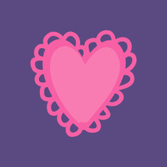 heart icon isolated on colored background