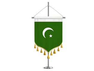 Pakistan streamer with top steel realistic bottom gold tassel fringe