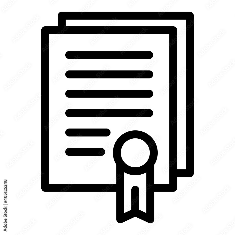 Poster achievement certificate icon. outline achievement certificate vector icon for web design isolated on