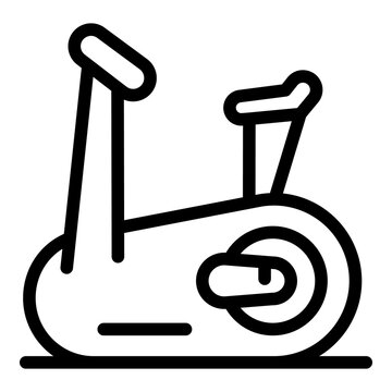 Gym machine icon. Outline gym machine vector icon for web design isolated on white background