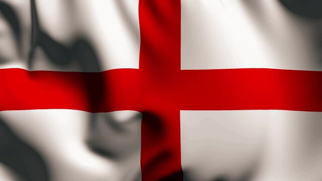 England Flag waving with fabric pattern