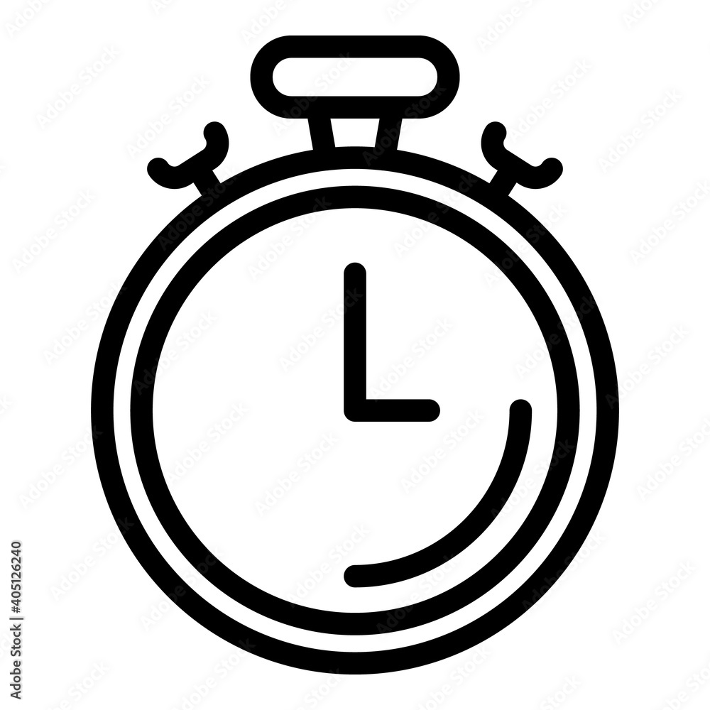 Poster time stopwatch icon. outline time stopwatch vector icon for web design isolated on white background