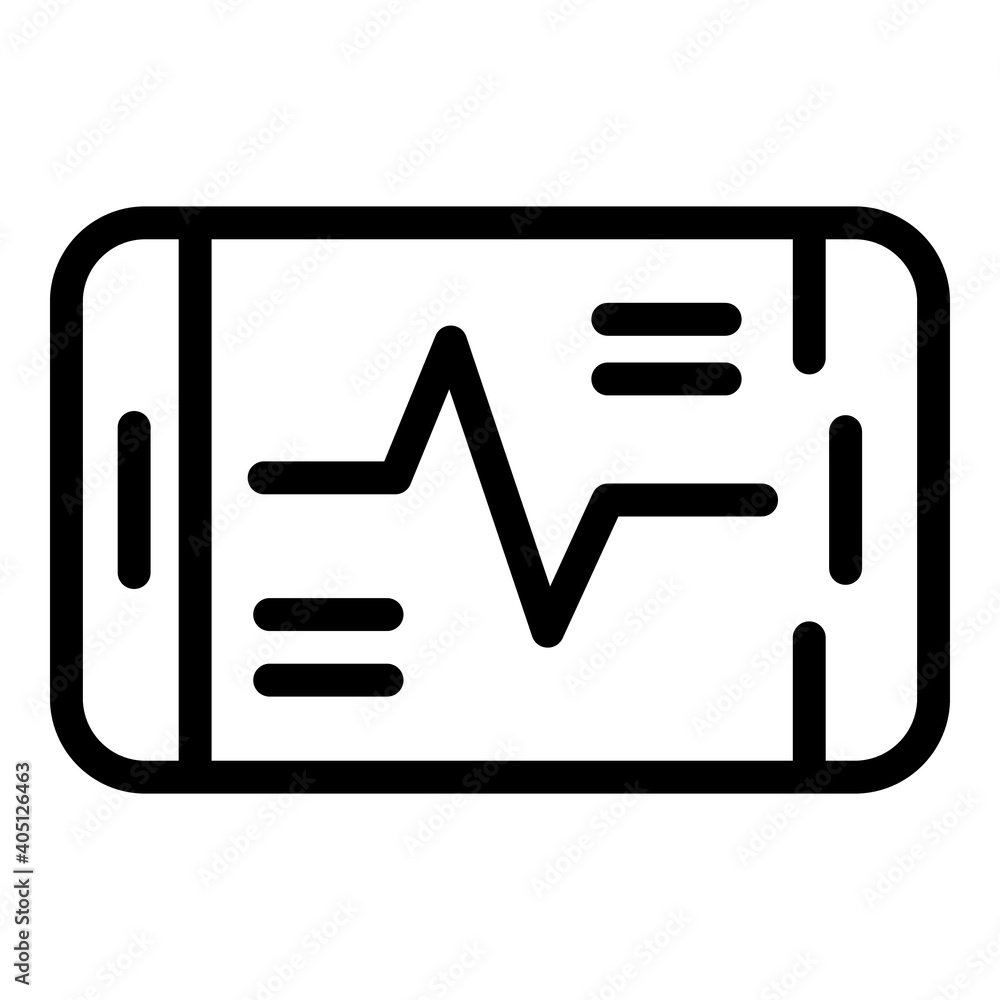 Poster track activity phone icon. outline track activity phone vector icon for web design isolated on white