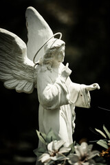 Sculpture of angels in the cemetery