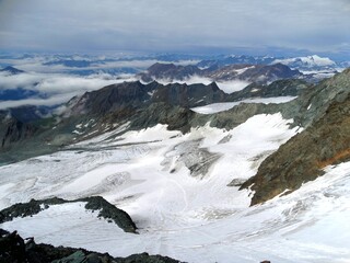 Fototapeta premium Grossglockner Mountain Alps Austria, High Alpine Road climbing