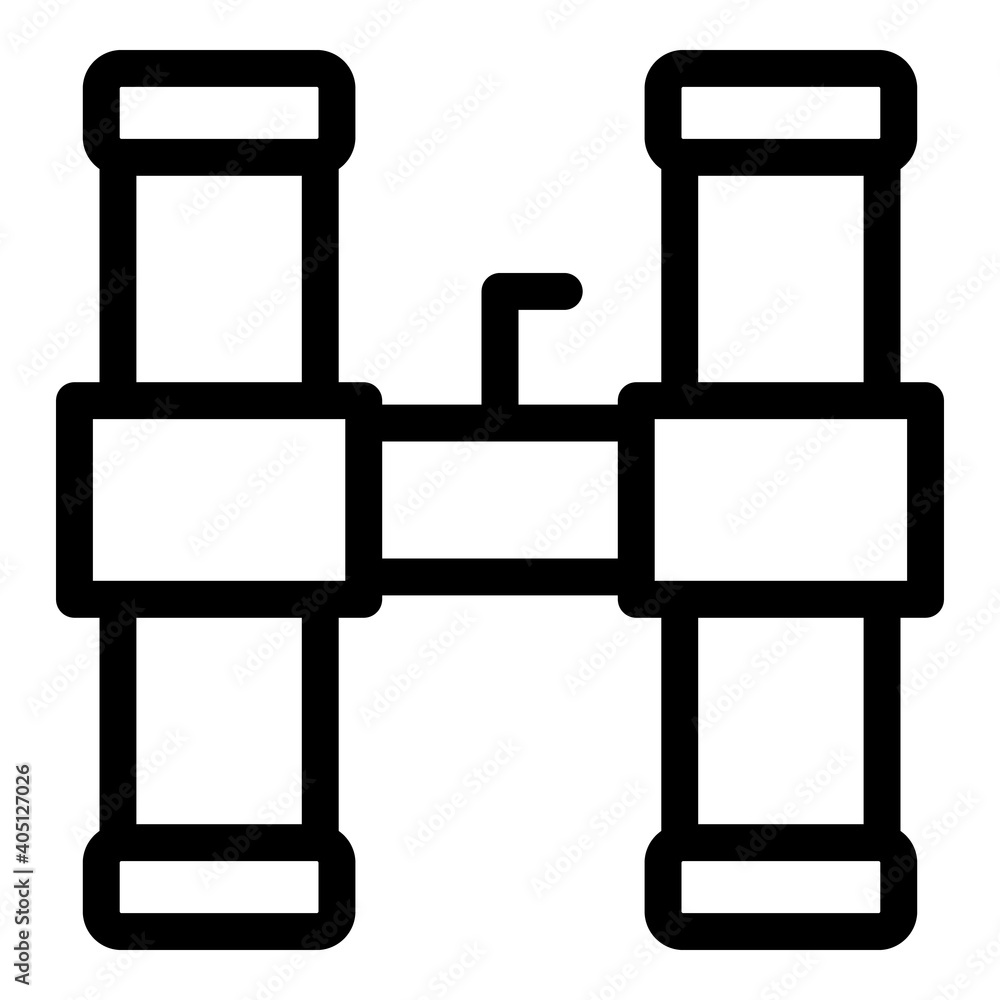 Poster building pipe icon. outline building pipe vector icon for web design isolated on white background