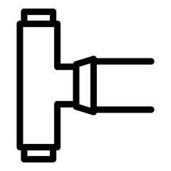 Water pipe icon. Outline water pipe vector icon for web design isolated on white background