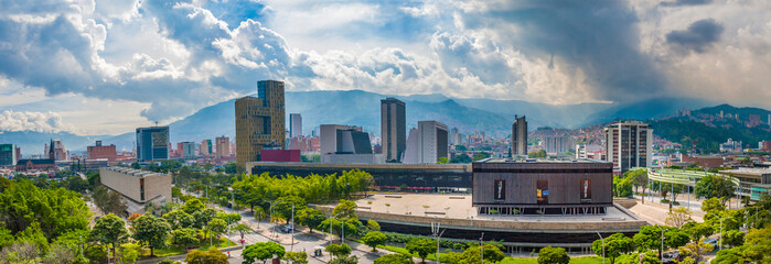 Images of the government center of Medellin, Colombia