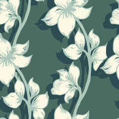 Beautiful seamless floral pattern background.
