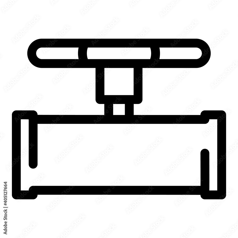 Poster valve pipe icon. outline valve pipe vector icon for web design isolated on white background