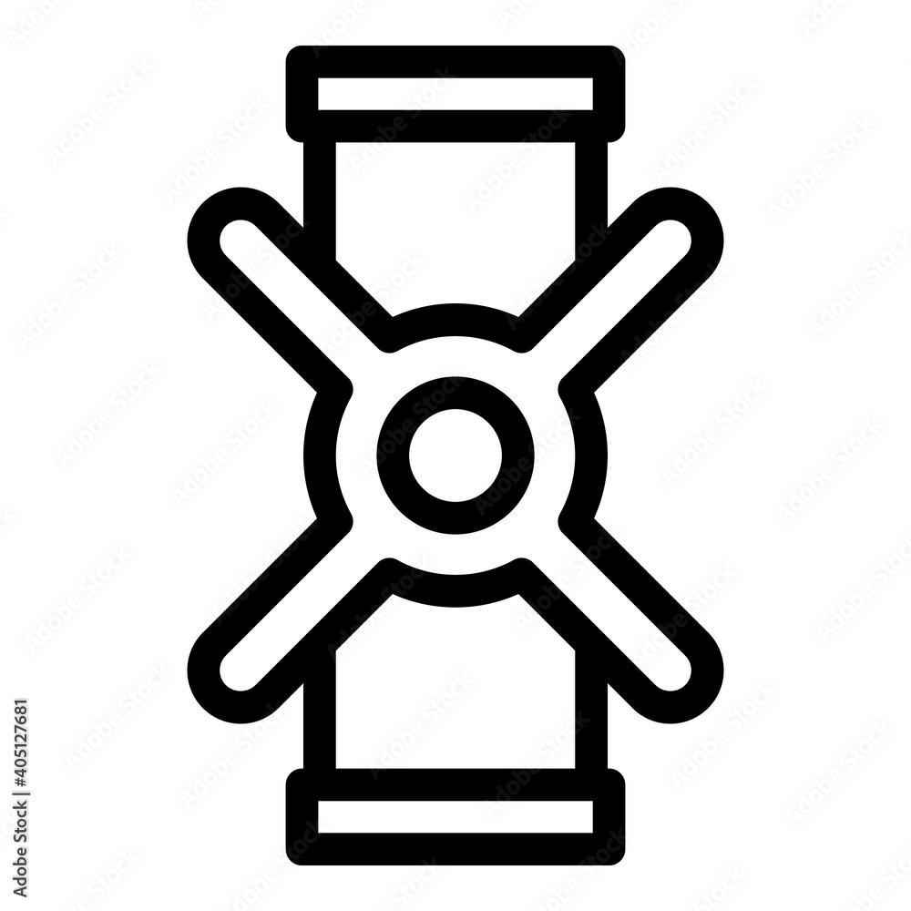 Poster sanitary pipe icon. outline sanitary pipe vector icon for web design isolated on white background