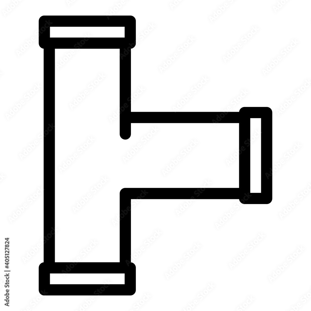 Poster water flow pipe icon. outline water flow pipe vector icon for web design isolated on white backgroun
