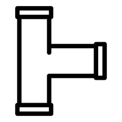 Water flow pipe icon. Outline water flow pipe vector icon for web design isolated on white background