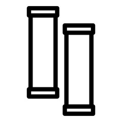 Pipe system tool icon. Outline pipe system tool vector icon for web design isolated on white background