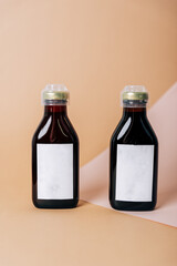 Black tubes with cosmetic cream, health care