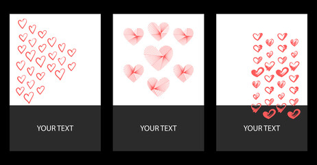 seamless pattern for Valentine's Day. Pink hearts. Background for girls. Suitable for prints, packaging and backgrounds. EPS10
