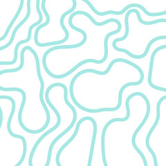 Linear rounded shapes background. Organic forms. Vector illustration, flat design