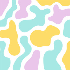 Colorful rounded shapes background. Organic forms. Vector illustration, flat design