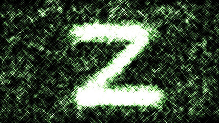 number one on black background