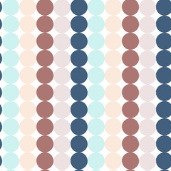 Multicolored hand drawn dotted seamless pattern. Neutral colors. Vector illustration, flat design
