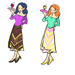 A lady two different colors