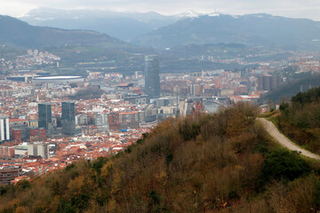 Urbanscape in the city of Bilbao